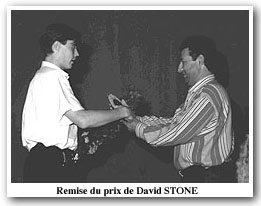 Remise du prix de David STONE